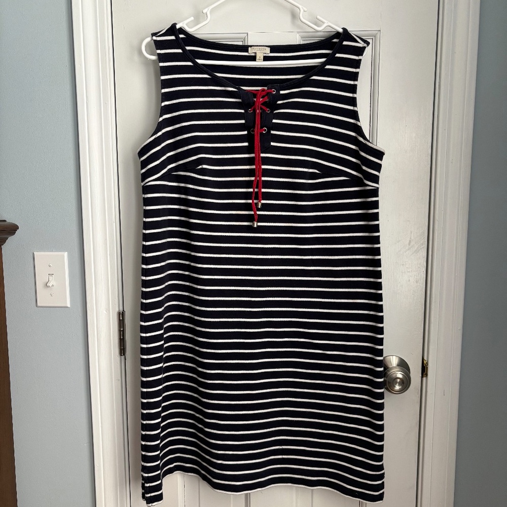 Talbots nautical striped casual summer dress!  Size XL